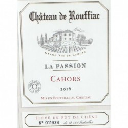 Etiquette Château de Rouffiac La Passion - Rouge 2016