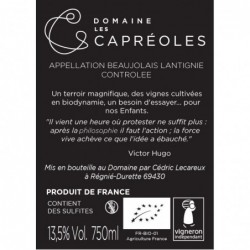 Contre-etiquette Axiome - Blanc (2021) Domaine Les Capréoles