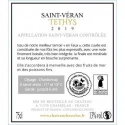 Contre-etiquette Téthys - Blanc (2020) Château de Chasselas