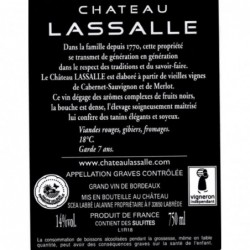 Contre-etiquette Graves - Rouge (2019) Château Lassalle
