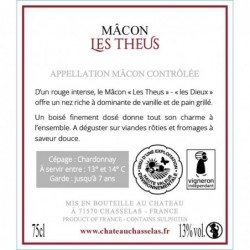 Contre-etiquette Les Theus - Rouge (2021) Château de Chasselas