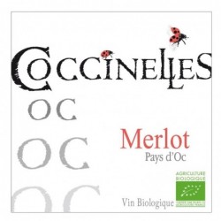 Etiquette Château des coccinelles Merlot - Rouge 2021