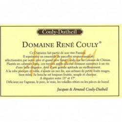 Contre-etiquette Domaine René Couly - Rouge (2018) Couly-Dutheil