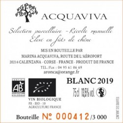Etiquette Domaine Figarella et A Ronca Acquaviva - Blanc 2021