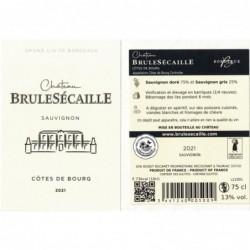 Etiquette Château Brulesécaille Sauvignon - Blanc 2021
