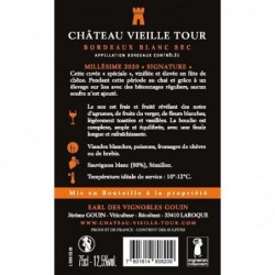 Contre-etiquette Cuvée Signature - Blanc (2022) Château Vieille Tour