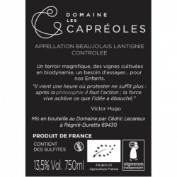 Contre-etiquette Axiome - Blanc (2023) Domaine Les Capréoles