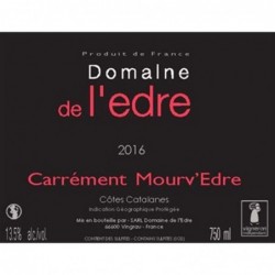 Etiquette Domaine de l'Edre Carrément Mourv'edre - Rouge 2021