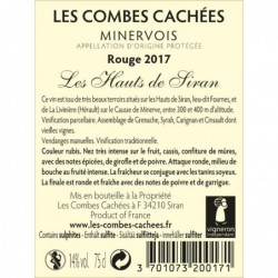 Etiquette Les Combes Cachées Les Hauts De Siran - Rouge 2020