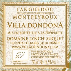 Contre-etiquette Villa Dondona - Rouge (2020) Villa Dondona