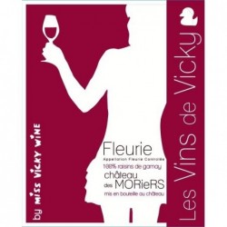 Etiquette Miss vicky wine Le Fleurie de Vicky - Rouge 2014